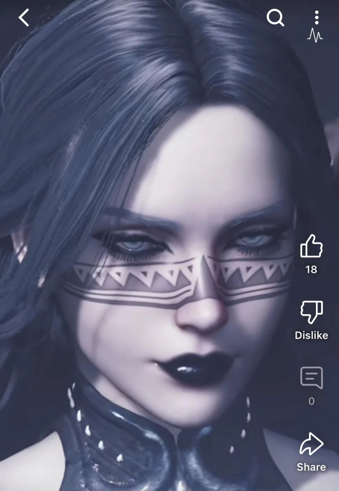 Warrior with Tribal Face Paint and Piercing Eyes